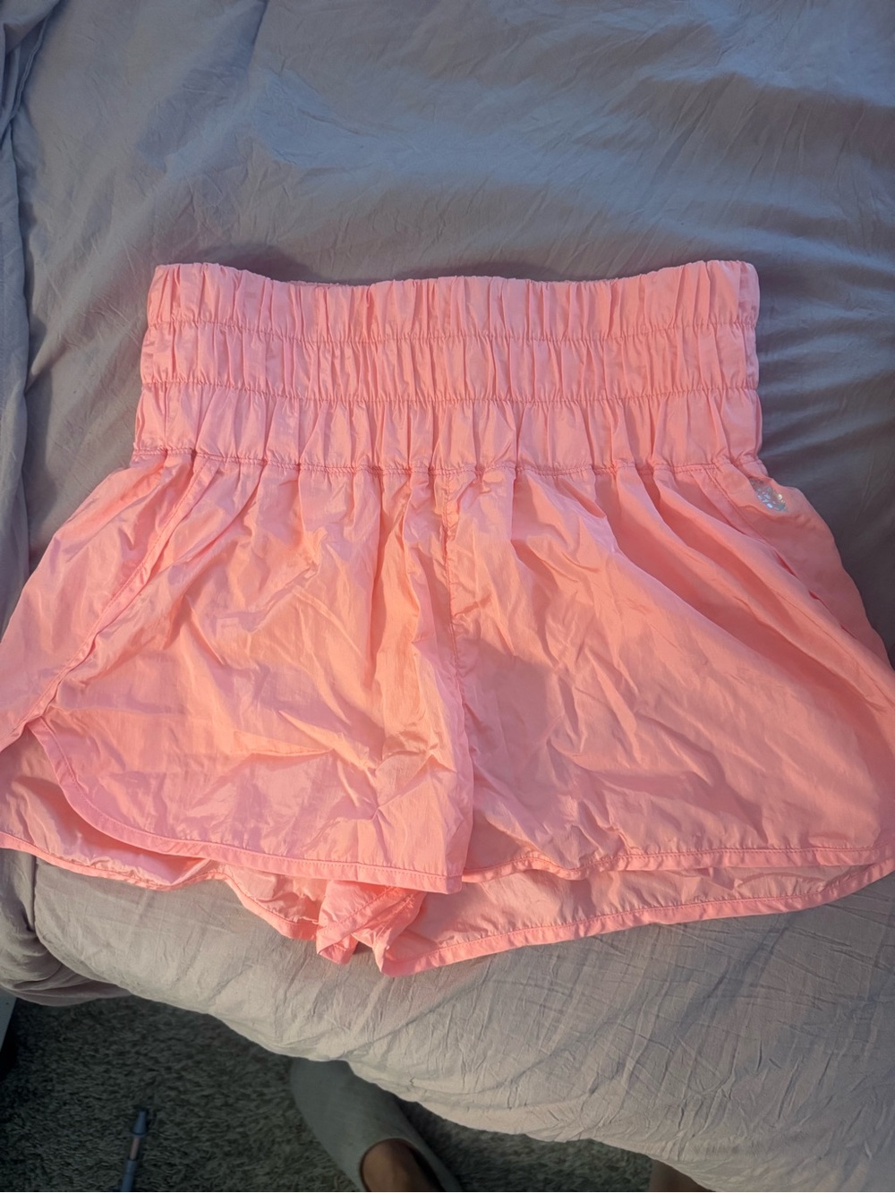 FP Movement by Free People Coral Pink High-Waist Athletic Shorts